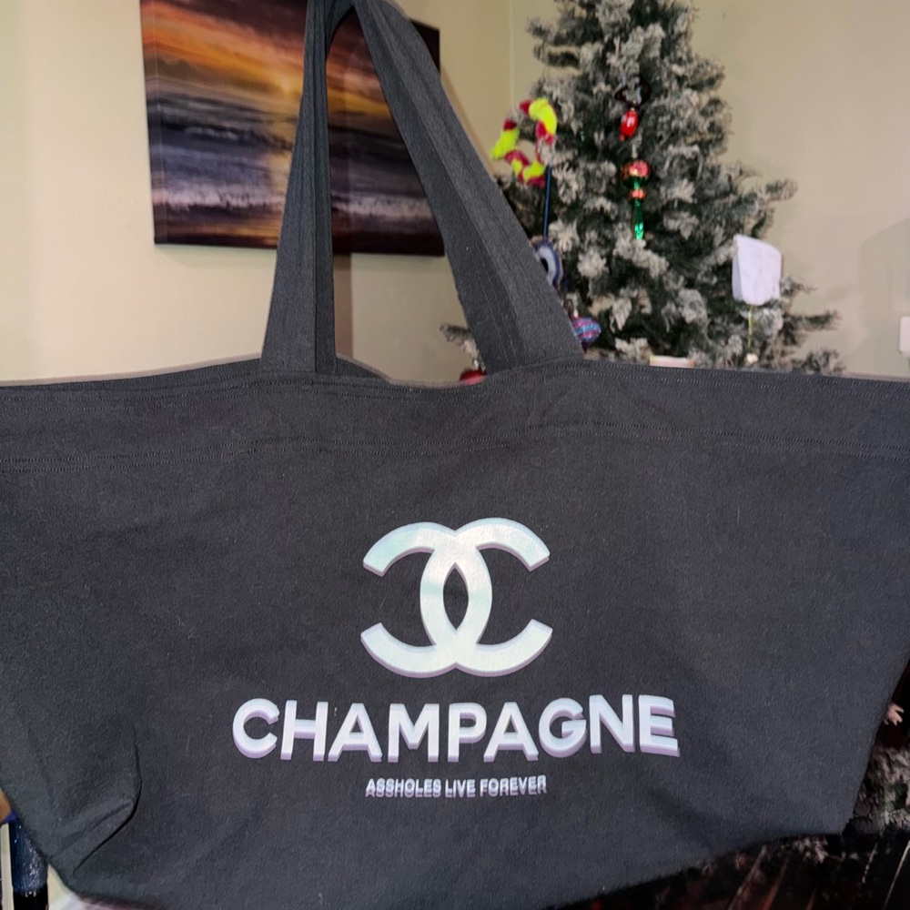 ALF Champagne Black Tote Bag Guc.